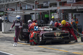 2024-07-07 - 50 LAURSEN Johnny (dnk), LAURSEN Conrad (dnk), NIELSEN Nicklas (dnk), Formula Racing, Ferrari 296 LMGT3, action during the 4 Hours of Imola 2024, 3rd round of the 2024 European Le Mans Series on the Autodromo Internazionale Enzo e Dino Ferrari from July 5 to 7, 2024 in Imola, Italy - AUTO - ELMS - 4 HOURS OF IMOLA 2024 - ENDURANCE - MOTORS