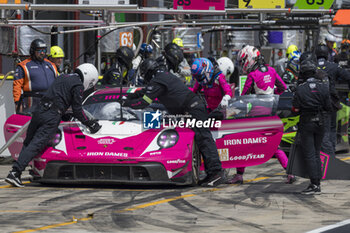 2024-07-07 - 85 BOVY Sarah (bel), FREY Rahel (swi), GATTING Michelle (dnk), Iron Dames, Lamborghini Huracan LMGT3 Evo2, action during the 4 Hours of Imola 2024, 3rd round of the 2024 European Le Mans Series on the Autodromo Internazionale Enzo e Dino Ferrari from July 5 to 7, 2024 in Imola, Italy - AUTO - ELMS - 4 HOURS OF IMOLA 2024 - ENDURANCE - MOTORS