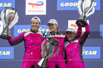 2024-07-07 - 85 BOVY Sarah (bel), FREY Rahel (swi), GATTING Michelle (dnk), Iron Dames, Lamborghini Huracan LMGT3 Evo2, portrait during the 4 Hours of Imola 2024, 3rd round of the 2024 European Le Mans Series on the Autodromo Internazionale Enzo e Dino Ferrari from July 5 to 7, 2024 in Imola, Italy - AUTO - ELMS - 4 HOURS OF IMOLA 2024 - ENDURANCE - MOTORS