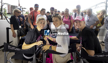 2024-07-07 - BOVY Sarah (bel), FREY Rahel (swi), GATTING Michelle (dnk), Iron Dames, Lamborghini Huracan LMGT3 Evo2, portrait during the 4 Hours of Imola 2024, 3rd round of the 2024 European Le Mans Series on the Autodromo Internazionale Enzo e Dino Ferrari from July 5 to 7, 2024 in Imola, Italy - AUTO - ELMS - 4 HOURS OF IMOLA 2024 - ENDURANCE - MOTORS