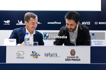 2024-07-11 - São Paulo Mayor Press Conference, FILLON Pierre (fra), President of ACO, portrait, NUNES Ricardo, mayor of Sao Paulo portrait during the 2024 Rolex 6 Hours of Sao Paulo, 5th round of the 2024 FIA World Endurance Championship, from July 12 to 14, 2024 on the Autódromo José Carlos Pace in Interlagos, Brazil - FIA WEC - 6 HOURS OF SAO PAULO 2024 - ENDURANCE - MOTORS