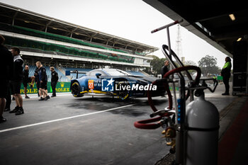 2024-07-11 - 27 JAMES Ian (usa), MANCINELLI Daniel (ita), RIBERAS Alex (spa), Heart of Racing Team, Aston Martin Vantage GT3 #27, LM GT3, scrutineering during the 2024 Rolex 6 Hours of Sao Paulo, 5th round of the 2024 FIA World Endurance Championship, from July 11 to 14, 2024 on the Autódromo José Carlos Pace in Interlagos, Brazil - FIA WEC - 6 HOURS OF SAO PAULO 2024 - ENDURANCE - MOTORS