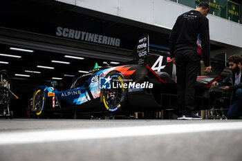 2024-07-11 - 35 MILESI Charles (fra), HABSBURG-LOTHRINGEN Ferdinand (aut), CHATIN Paul-Loup (fra), Alpine Endurance Team #35, Alpine A424, Hypercar, scrutineering during the 2024 Rolex 6 Hours of Sao Paulo, 5th round of the 2024 FIA World Endurance Championship, from July 11 to 14, 2024 on the Autódromo José Carlos Pace in Interlagos, Brazil - FIA WEC - 6 HOURS OF SAO PAULO 2024 - ENDURANCE - MOTORS