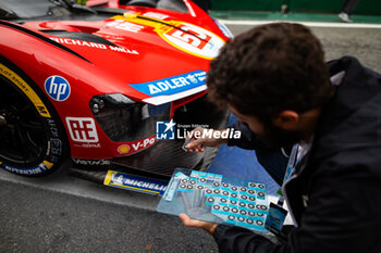 2024-07-11 - 50 FUOCO Antonio (ita), MOLINA Miguel (spa), NIELSEN Nicklas (dnk), Ferrari AF Corse, Ferrari 499P #50, Hypercar, scrutineering, verifications techniques, during the 2024 Rolex 6 Hours of Sao Paulo, 5th round of the 2024 FIA World Endurance Championship, from July 12 to 14, 2024 on the Autódromo José Carlos Pace in Interlagos, Brazil - FIA WEC - 6 HOURS OF SAO PAULO 2024 - ENDURANCE - MOTORS