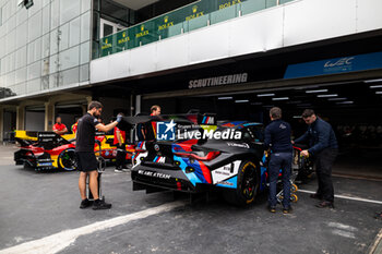 2024-07-11 - 46 MARTIN Maxime (bel), ROSSI Valentino (ita), AL HARTHY Ahmad (omn) Team WRT, BMW M4 GT3 #46, LM GT3, scrutineering, verifications techniques, during the 2024 Rolex 6 Hours of Sao Paulo, 5th round of the 2024 FIA World Endurance Championship, from July 12 to 14, 2024 on the Autódromo José Carlos Pace in Interlagos, Brazil - FIA WEC - 6 HOURS OF SAO PAULO 2024 - ENDURANCE - MOTORS