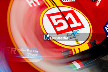 2024-07-11 - 51 PIER GUIDI Alessandro (ita), CALADO James (gbr), GIOVINAZZI Antonio (ita), Ferrari AF Corse, Ferrari 499P #51, Hypercar, detail during the 2024 Rolex 6 Hours of Sao Paulo, 5th round of the 2024 FIA World Endurance Championship, from July 12 to 14, 2024 on the Autódromo José Carlos Pace in Interlagos, Brazil - FIA WEC - 6 HOURS OF SAO PAULO 2024 - ENDURANCE - MOTORS