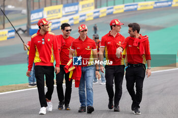 2024-07-11 - 51 PIER GUIDI Alessandro (ita), CALADO James (gbr), GIOVINAZZI Antonio (ita), Ferrari AF Corse, Ferrari 499P #51, Hypercar, trackwalk, during the 2024 Rolex 6 Hours of Sao Paulo, 5th round of the 2024 FIA World Endurance Championship, from July 12 to 14, 2024 on the Autódromo José Carlos Pace in Interlagos, Brazil - FIA WEC - 6 HOURS OF SAO PAULO 2024 - ENDURANCE - MOTORS