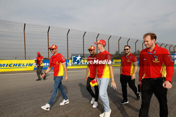 2024-07-11 - 50 FUOCO Antonio (ita), MOLINA Miguel (spa), NIELSEN Nicklas (dnk), Ferrari AF Corse, Ferrari 499P #50, Hypercar, portrait, trackwalk, during the 2024 Rolex 6 Hours of Sao Paulo, 5th round of the 2024 FIA World Endurance Championship, from July 12 to 14, 2024 on the Autódromo José Carlos Pace in Interlagos, Brazil - FIA WEC - 6 HOURS OF SAO PAULO 2024 - ENDURANCE - MOTORS