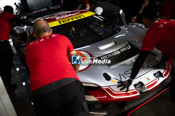 2024-07-11 - 55 HERIAU François (fra), MANN Simon (usa), ROVERA Alessio (ita), Vista AF Corse, Ferrari 296 GT3 #55, LM GT3, scrutineering during the 2024 Rolex 6 Hours of Sao Paulo, 5th round of the 2024 FIA World Endurance Championship, from July 11 to 14, 2024 on the Autódromo José Carlos Pace in Interlagos, Brazil - FIA WEC - 6 HOURS OF SAO PAULO 2024 - ENDURANCE - MOTORS