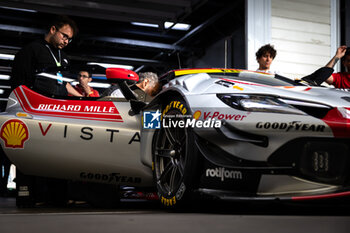 2024-07-11 - 54 FLOHR Thomas (swi), CASTELLACCI Francesco (ita), RIGON Davide (ita), Vista AF Corse, Ferrari 296 GT3 #54, LM GT3, scrutineering during the 2024 Rolex 6 Hours of Sao Paulo, 5th round of the 2024 FIA World Endurance Championship, from July 11 to 14, 2024 on the Autódromo José Carlos Pace in Interlagos, Brazil - FIA WEC - 6 HOURS OF SAO PAULO 2024 - ENDURANCE - MOTORS