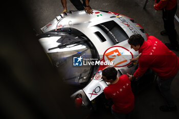 2024-07-11 - 54 FLOHR Thomas (swi), CASTELLACCI Francesco (ita), RIGON Davide (ita), Vista AF Corse, Ferrari 296 GT3 #54, LM GT3, scrutineering during the 2024 Rolex 6 Hours of Sao Paulo, 5th round of the 2024 FIA World Endurance Championship, from July 11 to 14, 2024 on the Autódromo José Carlos Pace in Interlagos, Brazil - FIA WEC - 6 HOURS OF SAO PAULO 2024 - ENDURANCE - MOTORS