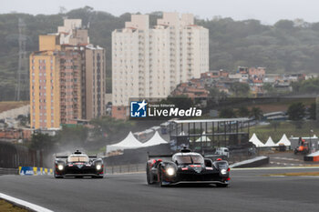 2024-07-12 - 07 CONWAY Mike (gbr), KOBAYASHI Kamui (jpn), DE VRIES Nyck (nld), Toyota Gazoo Racing, Toyota GR010 - Hybrid #07, Hypercar, action, 08 BUEMI Sébastien (swi), HARTLEY Brendon (nzl), HIRAKAWA Ryo (jpn), Toyota Gazoo Racing, Toyota GR010 - Hybrid #08, Hypercar, action during the 2024 Rolex 6 Hours of Sao Paulo, 5th round of the 2024 FIA World Endurance Championship, from July 12 to 14, 2024 on the Autódromo José Carlos Pace in Interlagos, Brazil - FIA WEC - 6 HOURS OF SAO PAULO 2024 - ENDURANCE - MOTORS