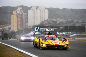 2024-07-12 - 83 KUBICA Robert (pol), SHWARTZMAN Robert (isr), YE Yifei (chn), AF Corse, Ferrari 499P #83, Hypercar, action during the 2024 Rolex 6 Hours of Sao Paulo, 5th round of the 2024 FIA World Endurance Championship, from July 12 to 14, 2024 on the Autódromo José Carlos Pace in Interlagos, Brazil - FIA WEC - 6 HOURS OF SAO PAULO 2024 - ENDURANCE - MOTORS