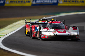 2024-07-12 - 05 CAMPBELL Matt (aus), CHRISTENSEN Michael (dnk), MAKOWIECKI Frédéric (fra), Porsche Penske Motorsport, Porsche 963 #05, Hypercar, action during the 2024 Rolex 6 Hours of Sao Paulo, 5th round of the 2024 FIA World Endurance Championship, from July 12 to 14, 2024 on the Autódromo José Carlos Pace in Interlagos, Brazil - FIA WEC - 6 HOURS OF SAO PAULO 2024 - ENDURANCE - MOTORS