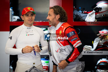 2024-07-12 - RIGON Davide (ita), Vista AF Corse, Ferrari 296 GT3, portrait, CASTELLACCI Francesco (ita), Vista AF Corse, Ferrari 296 GT3, portrait during the 2024 Rolex 6 Hours of Sao Paulo, 5th round of the 2024 FIA World Endurance Championship, from July 11 to 14, 2024 on the Autódromo José Carlos Pace in Interlagos, Brazil - FIA WEC - 6 HOURS OF SAO PAULO 2024 - ENDURANCE - MOTORS