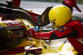 2024-07-12 - 83 KUBICA Robert (pol), SHWARTZMAN Robert (isr), YE Yifei (chn), AF Corse, Ferrari 499P #83, Hypercar, refueling during the 2024 Rolex 6 Hours of Sao Paulo, 5th round of the 2024 FIA World Endurance Championship, from July 12 to 14, 2024 on the Autódromo José Carlos Pace in Interlagos, Brazil - FIA WEC - 6 HOURS OF SAO PAULO 2024 - ENDURANCE - MOTORS