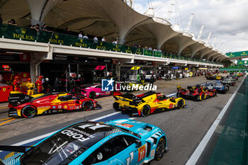 2024-07-12 - 83 KUBICA Robert (pol), SHWARTZMAN Robert (isr), YE Yifei (chn), AF Corse, Ferrari 499P #83, Hypercar, action pitlane, during the 2024 Rolex 6 Hours of Sao Paulo, 5th round of the 2024 FIA World Endurance Championship, from July 12 to 14, 2024 on the Autódromo José Carlos Pace in Interlagos, Brazil - FIA WEC - 6 HOURS OF SAO PAULO 2024 - ENDURANCE - MOTORS