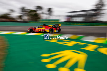 2024-07-12 - 51 PIER GUIDI Alessandro (ita), CALADO James (gbr), GIOVINAZZI Antonio (ita), Ferrari AF Corse, Ferrari 499P #51, Hypercar, action during the 2024 Rolex 6 Hours of Sao Paulo, 5th round of the 2024 FIA World Endurance Championship, from July 12 to 14, 2024 on the Autódromo José Carlos Pace in Interlagos, Brazil - FIA WEC - 6 HOURS OF SAO PAULO 2024 - ENDURANCE - MOTORS