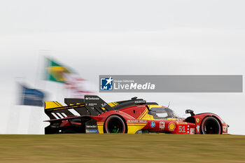 2024-07-12 - 51 PIER GUIDI Alessandro (ita), CALADO James (gbr), GIOVINAZZI Antonio (ita), Ferrari AF Corse, Ferrari 499P #51, Hypercar, action during the 2024 Rolex 6 Hours of Sao Paulo, 5th round of the 2024 FIA World Endurance Championship, from July 12 to 14, 2024 on the Autódromo José Carlos Pace in Interlagos, Brazil - FIA WEC - 6 HOURS OF SAO PAULO 2024 - ENDURANCE - MOTORS