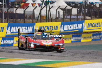 2024-07-12 - 50 FUOCO Antonio (ita), MOLINA Miguel (spa), NIELSEN Nicklas (dnk), Ferrari AF Corse, Ferrari 499P #50, Hypercar, action during the 2024 Rolex 6 Hours of Sao Paulo, 5th round of the 2024 FIA World Endurance Championship, from July 12 to 14, 2024 on the Autódromo José Carlos Pace in Interlagos, Brazil - FIA WEC - 6 HOURS OF SAO PAULO 2024 - ENDURANCE - MOTORS