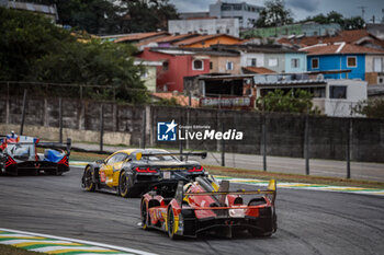 2024-07-12 - 50 FUOCO Antonio (ita), MOLINA Miguel (spa), NIELSEN Nicklas (dnk), Ferrari AF Corse, Ferrari 499P #50, Hypercar, action during the 2024 Rolex 6 Hours of Sao Paulo, 5th round of the 2024 FIA World Endurance Championship, from July 12 to 14, 2024 on the Autódromo José Carlos Pace in Interlagos, Brazil - FIA WEC - 6 HOURS OF SAO PAULO 2024 - ENDURANCE - MOTORS