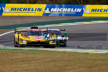 2024-07-12 - 83 KUBICA Robert (pol), SHWARTZMAN Robert (isr), YE Yifei (chn), AF Corse, Ferrari 499P #83, Hypercar, action during the 2024 Rolex 6 Hours of Sao Paulo, 5th round of the 2024 FIA World Endurance Championship, from July 12 to 14, 2024 on the Autódromo José Carlos Pace in Interlagos, Brazil - FIA WEC - 6 HOURS OF SAO PAULO 2024 - ENDURANCE - MOTORS