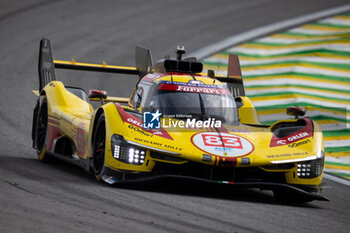 2024-07-12 - 83 KUBICA Robert (pol), SHWARTZMAN Robert (isr), YE Yifei (chn), AF Corse, Ferrari 499P #83, Hypercar, action during the 2024 Rolex 6 Hours of Sao Paulo, 5th round of the 2024 FIA World Endurance Championship, from July 11 to 14, 2024 on the Autódromo José Carlos Pace in Interlagos, Brazil - FIA WEC - 6 HOURS OF SAO PAULO 2024 - ENDURANCE - MOTORS