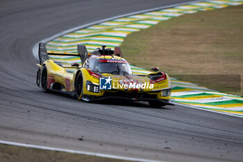 2024-07-12 - 83 KUBICA Robert (pol), SHWARTZMAN Robert (isr), YE Yifei (chn), AF Corse, Ferrari 499P #83, Hypercar, action during the 2024 Rolex 6 Hours of Sao Paulo, 5th round of the 2024 FIA World Endurance Championship, from July 11 to 14, 2024 on the Autódromo José Carlos Pace in Interlagos, Brazil - FIA WEC - 6 HOURS OF SAO PAULO 2024 - ENDURANCE - MOTORS