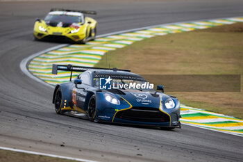 2024-07-12 - 27 JAMES Ian (usa), MANCINELLI Daniel (ita), RIBERAS Alex (spa), Heart of Racing Team, Aston Martin Vantage GT3 #27, LM GT3, action during the 2024 Rolex 6 Hours of Sao Paulo, 5th round of the 2024 FIA World Endurance Championship, from July 11 to 14, 2024 on the Autódromo José Carlos Pace in Interlagos, Brazil - FIA WEC - 6 HOURS OF SAO PAULO 2024 - ENDURANCE - MOTORS