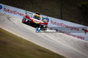 2024-07-12 - 50 FUOCO Antonio (ita), MOLINA Miguel (spa), NIELSEN Nicklas (dnk), Ferrari AF Corse, Ferrari 499P #50, Hypercar, action during the 2024 Rolex 6 Hours of Sao Paulo, 5th round of the 2024 FIA World Endurance Championship, from July 11 to 14, 2024 on the Autódromo José Carlos Pace in Interlagos, Brazil - FIA WEC - 6 HOURS OF SAO PAULO 2024 - ENDURANCE - MOTORS