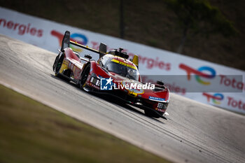 2024-07-12 - 50 FUOCO Antonio (ita), MOLINA Miguel (spa), NIELSEN Nicklas (dnk), Ferrari AF Corse, Ferrari 499P #50, Hypercar, action during the 2024 Rolex 6 Hours of Sao Paulo, 5th round of the 2024 FIA World Endurance Championship, from July 11 to 14, 2024 on the Autódromo José Carlos Pace in Interlagos, Brazil - FIA WEC - 6 HOURS OF SAO PAULO 2024 - ENDURANCE - MOTORS