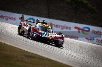 2024-07-12 - 50 FUOCO Antonio (ita), MOLINA Miguel (spa), NIELSEN Nicklas (dnk), Ferrari AF Corse, Ferrari 499P #50, Hypercar, action during the 2024 Rolex 6 Hours of Sao Paulo, 5th round of the 2024 FIA World Endurance Championship, from July 11 to 14, 2024 on the Autódromo José Carlos Pace in Interlagos, Brazil - FIA WEC - 6 HOURS OF SAO PAULO 2024 - ENDURANCE - MOTORS