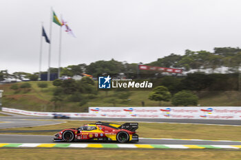 2024-07-12 - 51 PIER GUIDI Alessandro (ita), CALADO James (gbr), GIOVINAZZI Antonio (ita), Ferrari AF Corse, Ferrari 499P #51, Hypercar, action during the 2024 Rolex 6 Hours of Sao Paulo, 5th round of the 2024 FIA World Endurance Championship, from July 12 to 14, 2024 on the Autódromo José Carlos Pace in Interlagos, Brazil - FIA WEC - 6 HOURS OF SAO PAULO 2024 - ENDURANCE - MOTORS