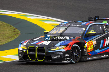 2024-07-12 - 46 MARTIN Maxime (bel), ROSSI Valentino (ita), AL HARTHY Ahmad (omn) Team WRT, BMW M4 GT3 #46, LM GT3, action during the 2024 Rolex 6 Hours of Sao Paulo, 5th round of the 2024 FIA World Endurance Championship, from July 12 to 14, 2024 on the Autódromo José Carlos Pace in Interlagos, Brazil - FIA WEC - 6 HOURS OF SAO PAULO 2024 - ENDURANCE - MOTORS