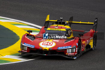 2024-07-12 - 50 FUOCO Antonio (ita), MOLINA Miguel (spa), NIELSEN Nicklas (dnk), Ferrari AF Corse, Ferrari 499P #50, Hypercar, action during the 2024 Rolex 6 Hours of Sao Paulo, 5th round of the 2024 FIA World Endurance Championship, from July 12 to 14, 2024 on the Autódromo José Carlos Pace in Interlagos, Brazil - FIA WEC - 6 HOURS OF SAO PAULO 2024 - ENDURANCE - MOTORS