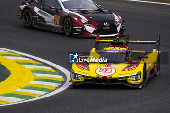 2024-07-12 - 83 KUBICA Robert (pol), SHWARTZMAN Robert (isr), YE Yifei (chn), AF Corse, Ferrari 499P #83, Hypercar, action during the 2024 Rolex 6 Hours of Sao Paulo, 5th round of the 2024 FIA World Endurance Championship, from July 12 to 14, 2024 on the Autódromo José Carlos Pace in Interlagos, Brazil - FIA WEC - 6 HOURS OF SAO PAULO 2024 - ENDURANCE - MOTORS