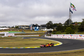 2024-07-12 - 50 FUOCO Antonio (ita), MOLINA Miguel (spa), NIELSEN Nicklas (dnk), Ferrari AF Corse, Ferrari 499P #50, Hypercar, action during the 2024 Rolex 6 Hours of Sao Paulo, 5th round of the 2024 FIA World Endurance Championship, from July 12 to 14, 2024 on the Autódromo José Carlos Pace in Interlagos, Brazil - FIA WEC - 6 HOURS OF SAO PAULO 2024 - ENDURANCE - MOTORS