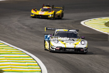 2024-07-12 - 92 MALYKHIN Aliaksandr (kna), STURM Joel (ger), BACHLER Klaus (aut), Manthey Purerxcing, Porsche 911 GT3 R #91, LM GT3, action during the 2024 Rolex 6 Hours of Sao Paulo, 5th round of the 2024 FIA World Endurance Championship, from July 12 to 14, 2024 on the Autódromo José Carlos Pace in Interlagos, Brazil - FIA WEC - 6 HOURS OF SAO PAULO 2024 - ENDURANCE - MOTORS