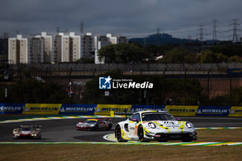 2024-07-12 - 91 LIETZ Richard (aut), SCHURING Morris (nld), SHAHIN Yasser (aus), Manthey EMA, Porsche 911 GT3 R #91, LM GT3, action during the 2024 Rolex 6 Hours of Sao Paulo, 5th round of the 2024 FIA World Endurance Championship, from July 12 to 14, 2024 on the Autódromo José Carlos Pace in Interlagos, Brazil - FIA WEC - 6 HOURS OF SAO PAULO 2024 - ENDURANCE - MOTORS