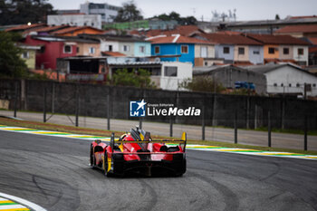 2024-07-13 - 50 FUOCO Antonio (ita), MOLINA Miguel (spa), NIELSEN Nicklas (dnk), Ferrari AF Corse, Ferrari 499P #50, Hypercar, action during the 2024 Rolex 6 Hours of Sao Paulo, 5th round of the 2024 FIA World Endurance Championship, from July 12 to 14, 2024 on the Autódromo José Carlos Pace in Interlagos, Brazil - FIA WEC - 6 HOURS OF SAO PAULO 2024 - ENDURANCE - MOTORS