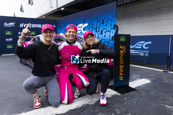 2024-07-13 - 85 BOVY Sarah (bel), FREY Rahel (swi), GATTING Michelle (dnk), Iron Dames, Lamborghini Huracan GT3 Evo2 #85, LM GT3, celebrates their pole position during the 2024 Rolex 6 Hours of Sao Paulo, 5th round of the 2024 FIA World Endurance Championship, from July 12 to 14, 2024 on the Autódromo José Carlos Pace in Interlago, Brazil - FIA WEC - 6 HOURS OF SAO PAULO 2024 - ENDURANCE - MOTORS