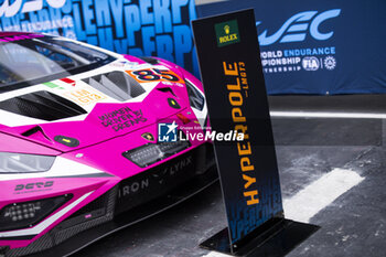 2024-07-13 - BOVY Sarah (bel), Iron Dames, Lamborghini Huracan GT3 Evo2, portrait celebrates his pole position during the 2024 Rolex 6 Hours of Sao Paulo, 5th round of the 2024 FIA World Endurance Championship, from July 12 to 14, 2024 on the Autódromo José Carlos Pace in Interlago, Brazil - FIA WEC - 6 HOURS OF SAO PAULO 2024 - ENDURANCE - MOTORS