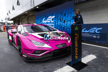 2024-07-13 - BOVY Sarah (bel), Iron Dames, Lamborghini Huracan GT3 Evo2, portrait celebrates his pole position during the 2024 Rolex 6 Hours of Sao Paulo, 5th round of the 2024 FIA World Endurance Championship, from July 12 to 14, 2024 on the Autódromo José Carlos Pace in Interlago, Brazil - FIA WEC - 6 HOURS OF SAO PAULO 2024 - ENDURANCE - MOTORS