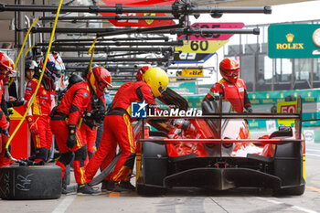 2024-07-13 - 50 FUOCO Antonio (ita), MOLINA Miguel (spa), NIELSEN Nicklas (dnk), Ferrari AF Corse, Ferrari 499P #50, Hypercar, pitstop, arrêt aux stands, during the 2024 Rolex 6 Hours of Sao Paulo, 5th round of the 2024 FIA World Endurance Championship, from July 12 to 14, 2024 on the Autódromo José Carlos Pace in Interlagos, Brazil - FIA WEC - 6 HOURS OF SAO PAULO 2024 - ENDURANCE - MOTORS