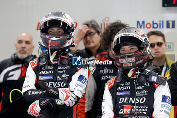 2024-07-13 - HIRAKAWA Ryo (jpn), Toyota Gazoo Racing, Toyota GR010 - Hybrid, portrait, KOBAYASHI Kamui (jpn), Toyota Gazoo Racing, Toyota GR010 - Hybrid, portrait, during the 2024 Rolex 6 Hours of Sao Paulo, 5th round of the 2024 FIA World Endurance Championship, from July 12 to 14, 2024 on the Autódromo José Carlos Pace in Interlagos, Brazil - FIA WEC - 6 HOURS OF SAO PAULO 2024 - ENDURANCE - MOTORS