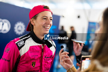 2024-07-13 - BOVY Sarah (bel), Iron Dames, Lamborghini Huracan GT3 Evo2, portrait, mixed zone interview during the 2024 Rolex 6 Hours of Sao Paulo, 5th round of the 2024 FIA World Endurance Championship, from July 12 to 14, 2024 on the Autódromo José Carlos Pace in Interlagos, Brazil - FIA WEC - 6 HOURS OF SAO PAULO 2024 - ENDURANCE - MOTORS