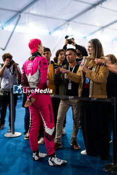 2024-07-13 - BOVY Sarah (bel), Iron Dames, Lamborghini Huracan GT3 Evo2, portrait, mixed zone interview during the 2024 Rolex 6 Hours of Sao Paulo, 5th round of the 2024 FIA World Endurance Championship, from July 12 to 14, 2024 on the Autódromo José Carlos Pace in Interlagos, Brazil - FIA WEC - 6 HOURS OF SAO PAULO 2024 - ENDURANCE - MOTORS