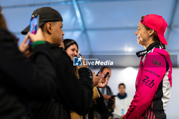 2024-07-13 - BOVY Sarah (bel), Iron Dames, Lamborghini Huracan GT3 Evo2, portrait, mixed zone interview during the 2024 Rolex 6 Hours of Sao Paulo, 5th round of the 2024 FIA World Endurance Championship, from July 12 to 14, 2024 on the Autódromo José Carlos Pace in Interlagos, Brazil - FIA WEC - 6 HOURS OF SAO PAULO 2024 - ENDURANCE - MOTORS