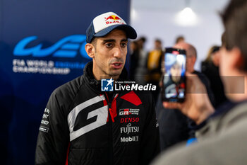 2024-07-13 - BUEMI Sébastien (swi), Toyota Gazoo Racing, Toyota GR010 - Hybrid, portrait, mixed zone interview during the 2024 Rolex 6 Hours of Sao Paulo, 5th round of the 2024 FIA World Endurance Championship, from July 12 to 14, 2024 on the Autódromo José Carlos Pace in Interlagos, Brazil - FIA WEC - 6 HOURS OF SAO PAULO 2024 - ENDURANCE - MOTORS