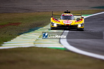 2024-07-13 - 83 KUBICA Robert (pol), SHWARTZMAN Robert (isr), YE Yifei (chn), AF Corse, Ferrari 499P #83, action during the 2024 Rolex 6 Hours of Sao Paulo, 5th round of the 2024 FIA World Endurance Championship, from July 11 to 14, 2024 on the Autódromo José Carlos Pace in Interlagos, Brazil - FIA WEC - 6 HOURS OF SAO PAULO 2024 - ENDURANCE - MOTORS